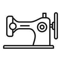 Vector de contorno de icono de máquina de reparación de costura. limpieza de ropa