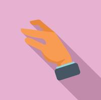 Small gesture icon flat vector. Finger hold vector