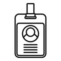 Work id card icon outline vector. Event time vector