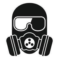 Gas mask terror icon simple vector. Toxic air vector