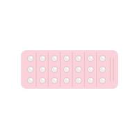 Pill blister icon flat isolated vector