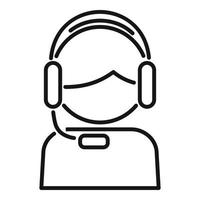 Call center customer icon outline vector. Platform system vector