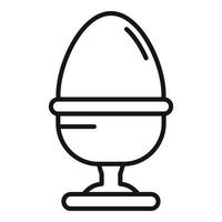 Boiled egg breakfast icon outline vector. Healthy food vector