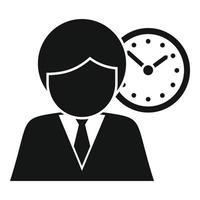 vector simple de icono de ayuda de horas de trabajo. servicio de oficina