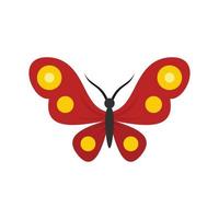 Abstract butterfly icon flat isolated vector