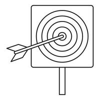 Darts icon, outline style vector