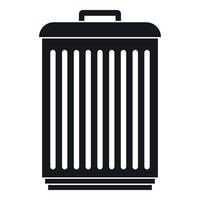 Trashcan icon, simple style vector