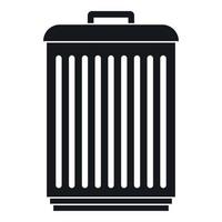 Trashcan icon, simple style vector