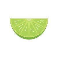 Lime slice icon flat isolated vector