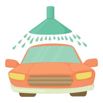 icono de lavado de autos, estilo de dibujos animados vector