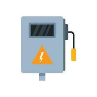 Electric box icon flat isolated vector