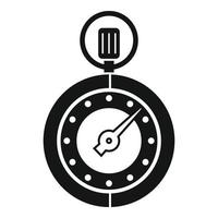 Chronometer icon simple vector. Stopwatch clock vector