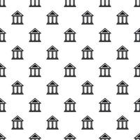 Museum building pattern, simple style vector