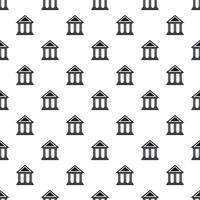 Museum building pattern, simple style vector