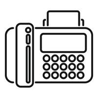 Fax phone icon outline vector. Service support vector