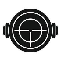 Sniper target icon simple vector. Cross sight vector