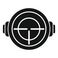 Sniper target icon simple vector. Cross sight vector