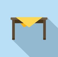 Kitchen table icon flat vector. Interior design vector