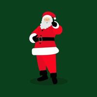 santa claus full body making ok gesture vector