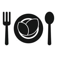 vector simple de icono de comida dietética. nutrición delgada