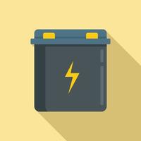 Battery capacity icon flat vector. Full energy vector