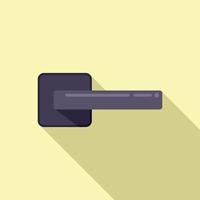 Digital door handle icon flat vector. Knob lock vector