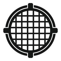 Sewerage manhole icon simple vector. City road vector