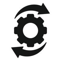 Redesign gear icon simple vector. Web ui vector