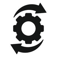 Redesign gear icon simple vector. Web ui vector