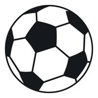 Soccer ball icon, simple style vector