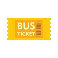 Pass bus ticket icon flat isolated vector