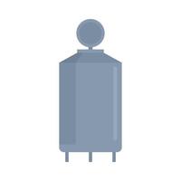 Milk factory cistern icon flat isolated vector