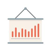 Product manager banner graph icon flat isolated vector