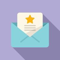 Mail invitation icon flat vector. Event time vector