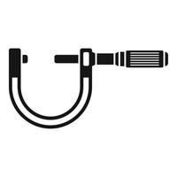 Vernier micrometer icon simple vector. Precision caliper vector