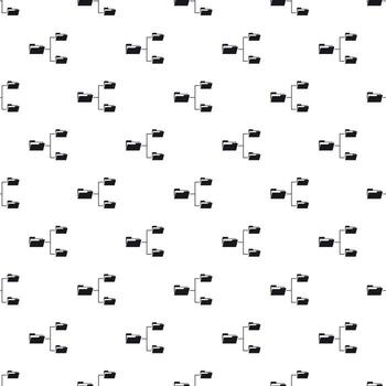 File system on computer pattern, simple style vector