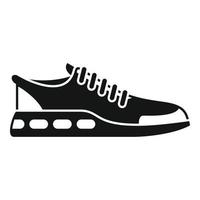 vector simple del icono de la zapatilla de deporte del gimnasio. ejecutar el diseño