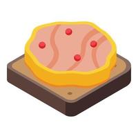 Goose meat icon isometric vector. Duck food vector