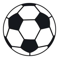 Soccer ball icon, simple style vector