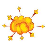 Bomb explosion icon, cartoon style vector