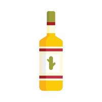 Tequila bottle icon flat isolated vector