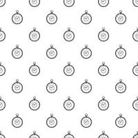Pocket watch pattern, simple style vector