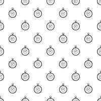 Pocket watch pattern, simple style vector