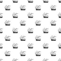 Columbus ship pattern, simple style vector