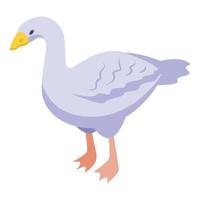 Goose icon isometric vector. Duck food vector