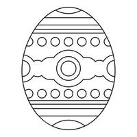 Beautiful easter egg icon , outline style vector