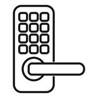 Hotel door handle icon outline vector. Knob lock vector