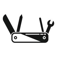 Swiss knife icon simple vector. Army multitool vector