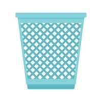 Garbage basket icon flat isolated vector