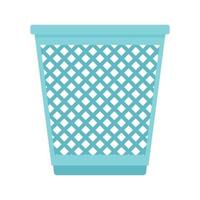 Garbage basket icon flat isolated vector